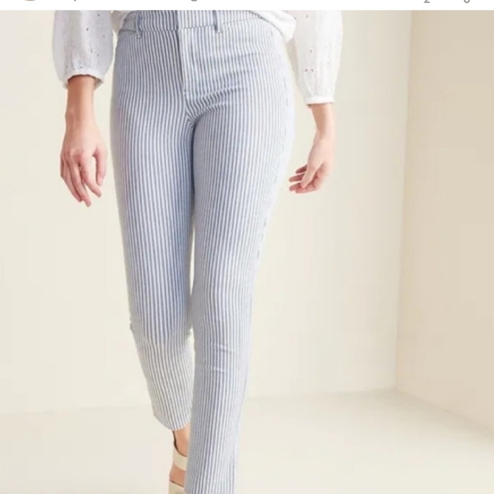 Old Navy Pixie Striped Blue and White Pants